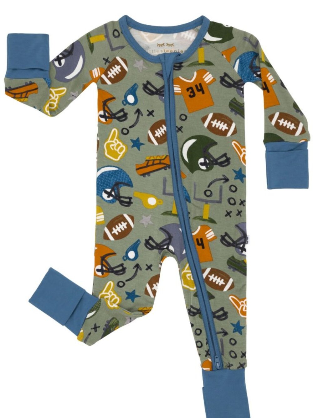 Little Sleepies Touchdown Time Zippy 12-18 month